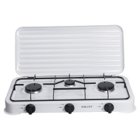 Настольная газовая плита на 3 конфорки Sokany 5.5 кВт Белая Lugi SK-6003W