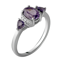 Серебряное кольцо CatalogSilver с александритом 2.242ct, вес изделия 3,01 гр (2062905) 17 размер