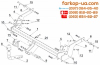 Тягово-сцепное устройство (фаркоп) Renault Laguna II (universal) (2001-2007)
