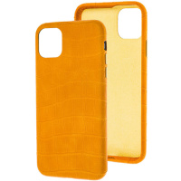 Шкіряний чохол для iPhone 11 Pro Croco Leather (Yellow) - купити в SmartEra.ua