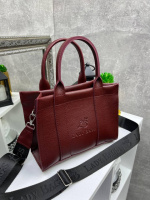 Бордо - міні-сумочки на блискавці зі знімним тканинним ремінем у комплекті  (0523)
