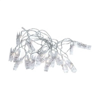 Гирлянда нить с прищепками 5.2 метра 20 LED светодиодов A65