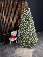 Royal VIP 1,80 м Зелена із Білими Кінчиками Штучна Лита Ялинка Віп Роял 180 см