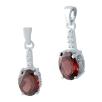 Серебряная подвеска CatalogSilver с гранатом (2035169)