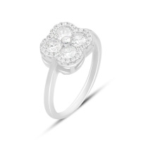 Серебряное кольцо CatalogSilver с фианитами, вес изделия 2,65 гр (2159940) 17.5 размер