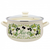 Кастрюля эмалированная 6,2 л «Греческая оливка» 567