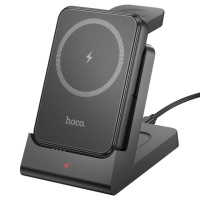 Power bank Hoco J149 3в1 5000mAh магнитный с функцией беспроводной зарядки black