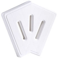 Кутовий елемент Aquaviva для переливної решітки Classiс та Grift, (45°, 295/25 мм, білий)