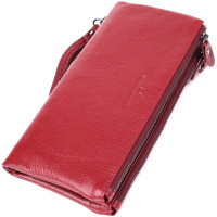 Кожаный кошелек на три отделения для женщин ST Leather 23108 Бордовый