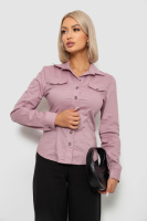 Сорочка жіноча однотонна, колір пудровий, 230R068