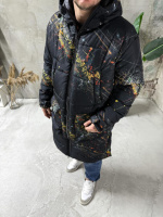 Куртка зимова з капюшоном чоловіча зима унісекс