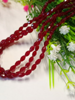 Хрусталь/ Овал/ 4×6мм/ 20 шт / темно красный