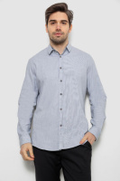 Сорочка чоловіча в смужку, колір сірий, 186R6918-7