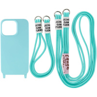 Чохол TPU two straps California для Apple iPhone 13 Pro Max (6.7«») Бірюзовий / Marine Green - купити в SmartEra.ua