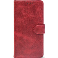 BoxFace  Чохол-книжка Crazy Horse Clasic для Xiaomi Redmi Note 17 Red Wine (Front)
