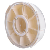 Контейнер для еды с 9 отсеками пластиковый Ø29 см пищевой контейнер для хранения еды 3.5 л Бежевый HP-27-14