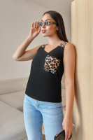 Жіноча майка з принтом «Jessa» оптом від виробника | Норма і батал