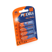 Батарейка щелочная PKCELL 1.5V AA/LR6, 4 штуки в блистере цена за блистер, Q12
