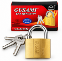Замок навесной Gusami 266 желтый - 63мм / G-63