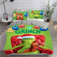 Постельное белье из плюш-велюра Новогодний Гринч 3040 13505 215×150 см