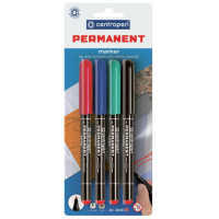 Набор маркеров Centropen Permanent 2846 1 мм, SET 4colors (BLister) (2846/4/BL)