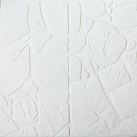 Самоклеющаяся декоративная 3D панель камень деко белый 700x700x6 мм