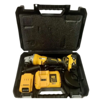 Акумуляторна болгарка 24 В у валізці з двома акумуляторами Жовтий