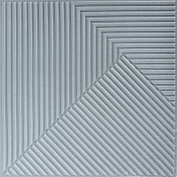 Самоклеюча декоративна 3D панель 500х500х5мм Бамбук Сірий SW-00002878