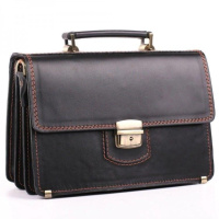 Барсетка шкіряна класична ручна робота Чорний (1939512663)