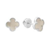 Серебряные серьги CatalogSilver с натуральным перламутром (60002205)