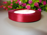 Атласная лента/ 1,2 см/ 23 метра/ Вишневый