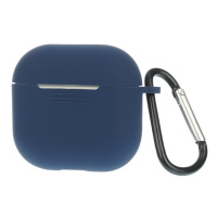 Чехол силиконовый с карабином для Apple AirPods 4 цвет  11 темно-синий