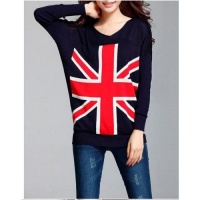 Пуловер флаг Великобритании, пуловер женский, туника женская
