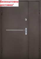 Двері вхідні GALICIA Modern Base RAL 8019 Темний дуб 1200x2050 АКЦІЯ