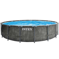 Каркасний басейн Intex 26742 GREYWOOD (457х122 см) з картриджним фільтром, драбиною та тентом