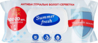Вологі серветки Summer Fresh антибактеріальна, 120 шт