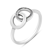 Серебряное кольцо CatalogSilver с фианитами, вес изделия 2,12 гр (2160359) 16.5 размер