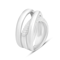 Серебряное кольцо CatalogSilver с фианитами, вес изделия 10,85 гр (2161936) 19 размер