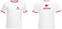 Футболка біла з логотипом Turcoffee, 100% бавовна