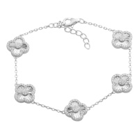 Серебряный браслет CatalogSilver с фианитами, вес изделия 9,41 гр (2184553) 1720 размер