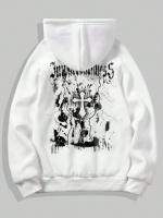 Худі біле з ДТФ (оверсайз) | 66-207