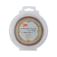 Стрічка клеюча двостороння 3M, темно-сіра, 6ммx2м, блістер, 2шт