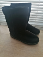 Зимние Женские Угги UGG коричневый Меховые сапоги Теплые высота 25см (размеры:37, черная