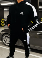 Зимний спортивный костюм Adidas Черный На флисе