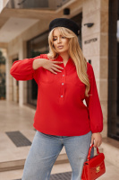 Жіноча блузка «Sellin» оптом | Батал 54-56, Червоний