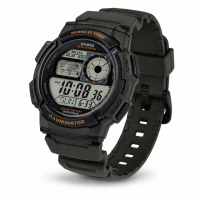 Чоловічий годинник Casio AE-1000W-3A — спортивна модель з водозахистом 10 ATM та електронним циферблатом