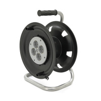 Катушка для удлинителя до 50м без кабеля на 4 гнезда с заземлением Ø275 мм