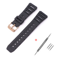 Ремінець для Casio F91W 18mm Black RG чорний полімерний для годинників F108W, AE1200