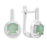 Серебряные серьги CatalogSilver с натуральным изумрудом 1.54ct (2167365)