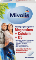 Биологически активная добавка Mivolis Magnesium + Calcium + D3, 45 шт.
